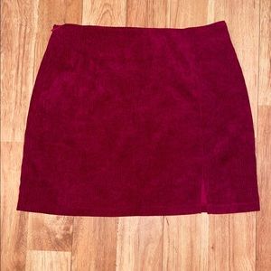 Corduroy mini skirt